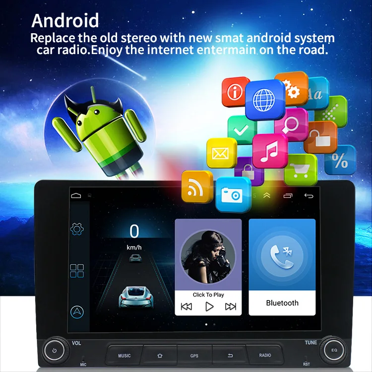 9 &quot автомобильное радио стерео Android 7 1 Google карта мультимедийный плеер gps Bluetooth