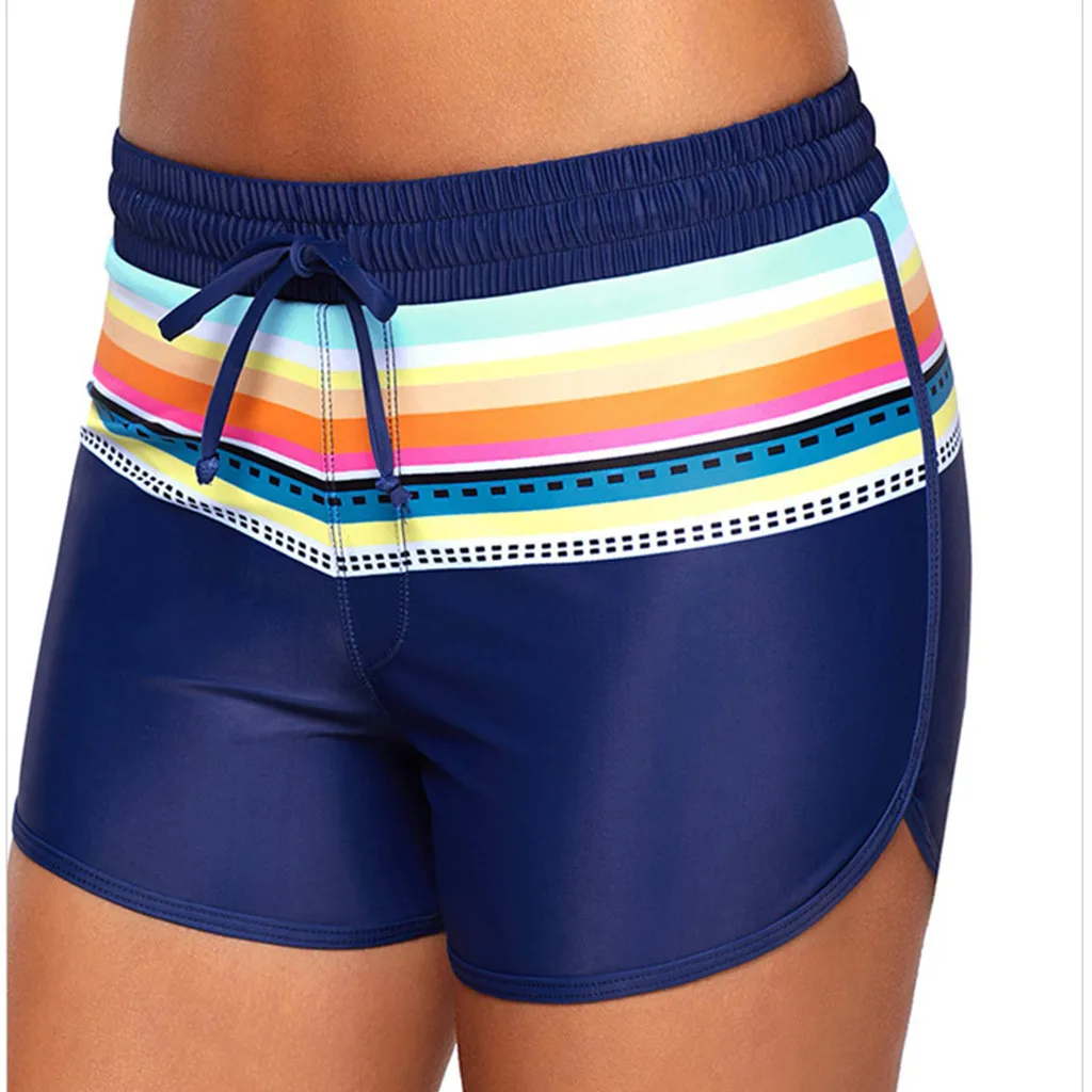 Sexy Plus Size Swimwear Women Swimsuit Shorts Tankini Swim Briefs Plus Size Bottom Boardshort Swim Short For Beach Holiday#GN