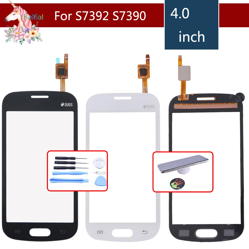 

For Samsung Galaxy Trend Lite S7390 7392 GT-S7390 S7392 Touch Screen Digitizer Sensor Front Glass Lens Replacement