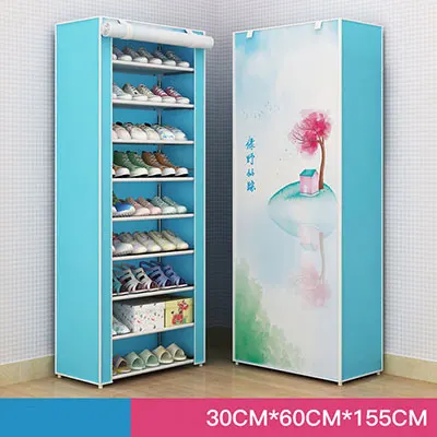 7 слоев 8 слоев 10 слоев DIY Комбинированная ткань шкаф для обуви Пыленепроницаемая ткань стеллаж для хранения обуви складной шкаф-органайзер для обуви - Цвет: 10 layer color 11