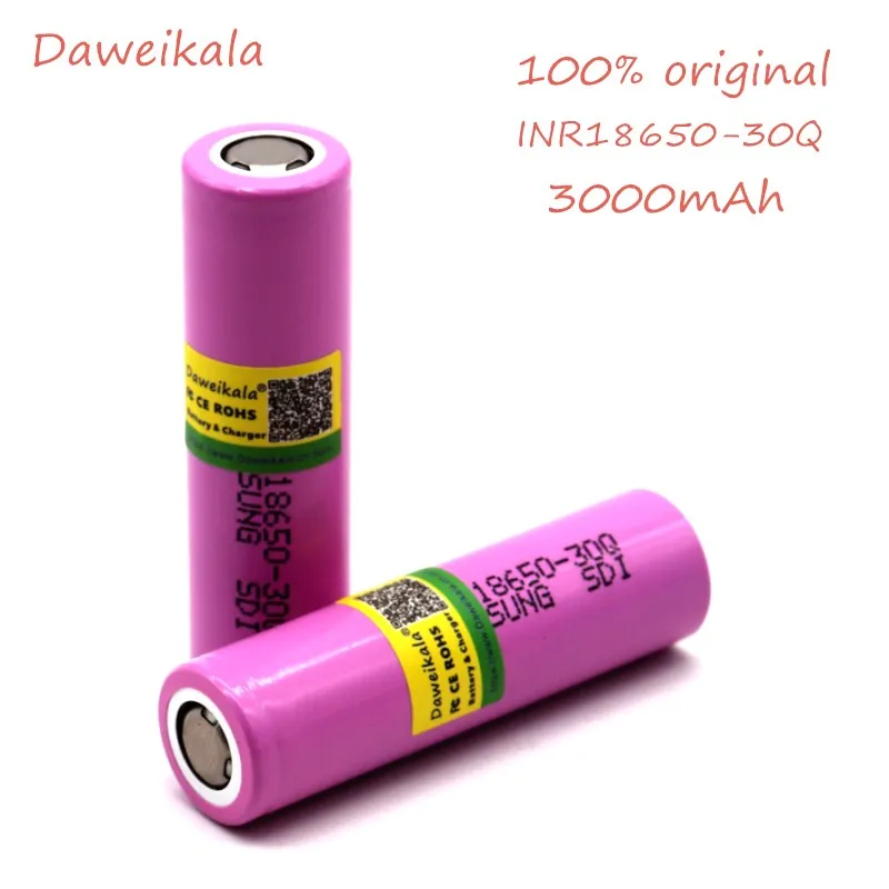 10 шт./Daweikala оригинал для samsung 18650 батарея 3000 мАч INR 30Q 20A литий ионная аккумуляторная