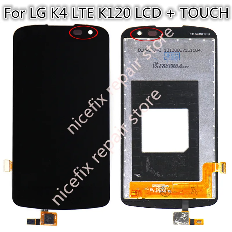 Для LG K4 LTE K120AR K120E K120 или VS425 K130 кодирующий преобразователь сенсорного экрана в