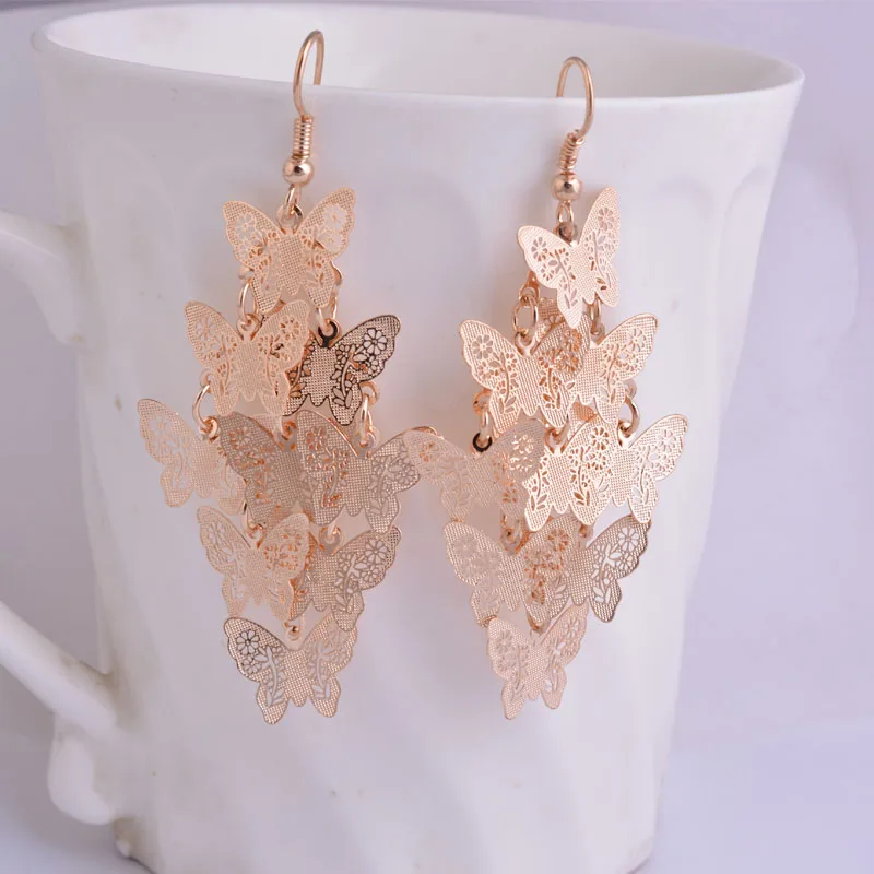 Подарок на день рождения летние висячие серьги сделай сам в виде бабочки