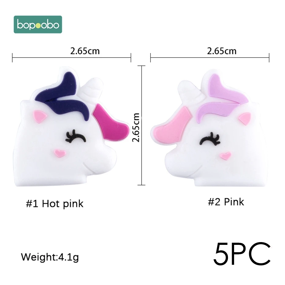 Random Mini Unicorn Bopobo, мини грызунок для собак, силиконовый, 15 мм, прорезыватель, бусины, маленькие грызуны, жемчуг, 0-12 месяцев, силиконовый, единорог, погремушка, детский Прорезыватель - Цвет: Random Mini Unicorn