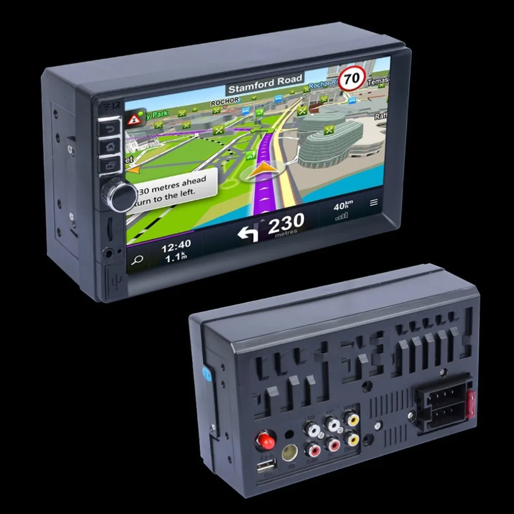 7740 2 Din Автомобильный MP4/MP5 плеер 7 дюймов сенсорный экран с радио GPS SD USB AUX заднего