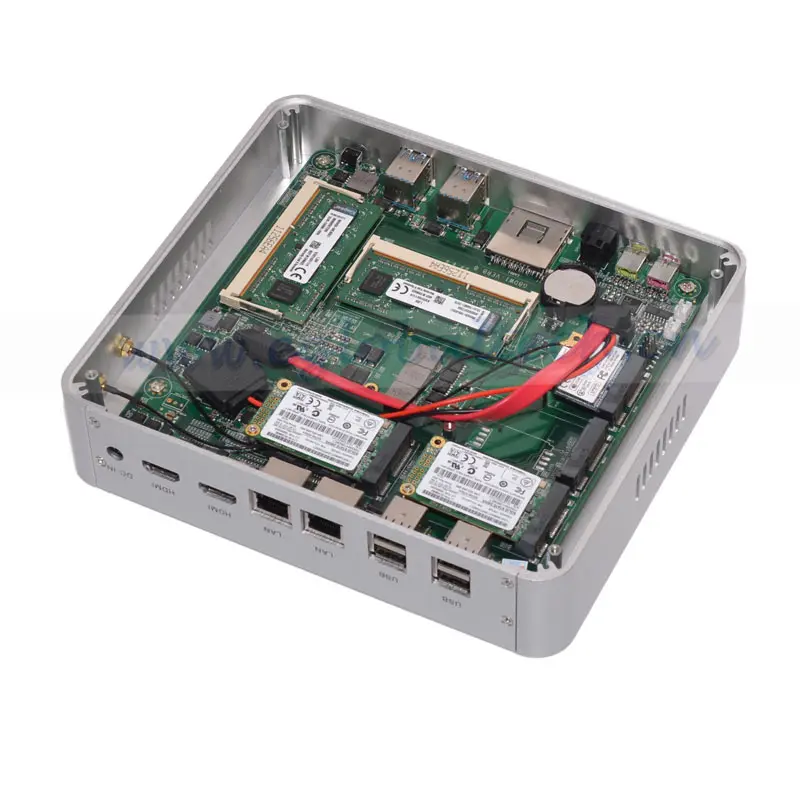 Система Barebone Intel Core i7 5500u процессор тонкий безвентиляторный мини ПК графический HD