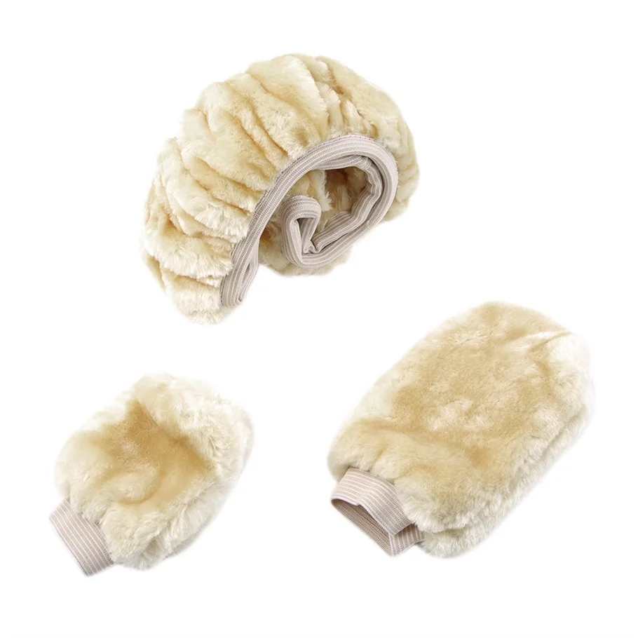 beige Cimiva Новинка 3 шт/комплект Шарм теплый длинный шерстяной плюшевый чехол рулевого колеса автомобиля шерстяные автомобильные аксессуары для ручного тормоза горячая распродажа - Название цвета: beige