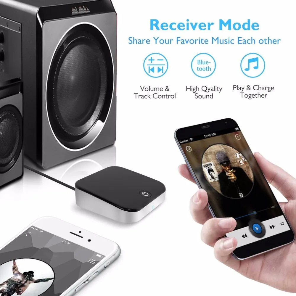 2 в 1 компактный размер Bluetooth передатчик приемник aptX беспроводной стерео аудио