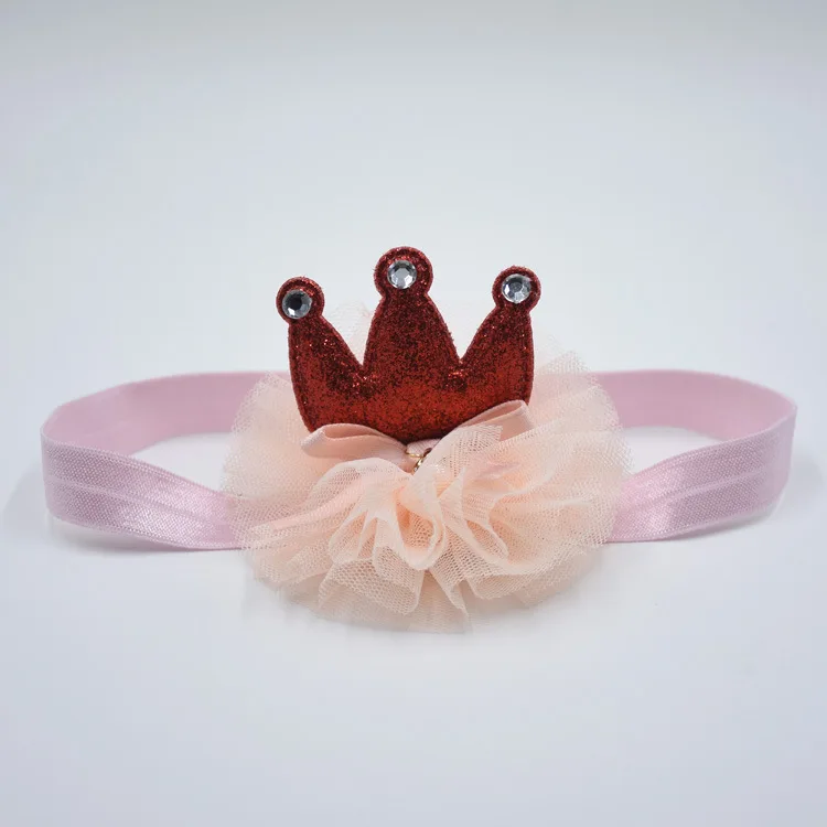 

12pcs ins Boutique Glitter 3D Tiaras Headbands Gradient Gauze Floral Crown Soft Hairbands Fashion Princess Hair Accessories