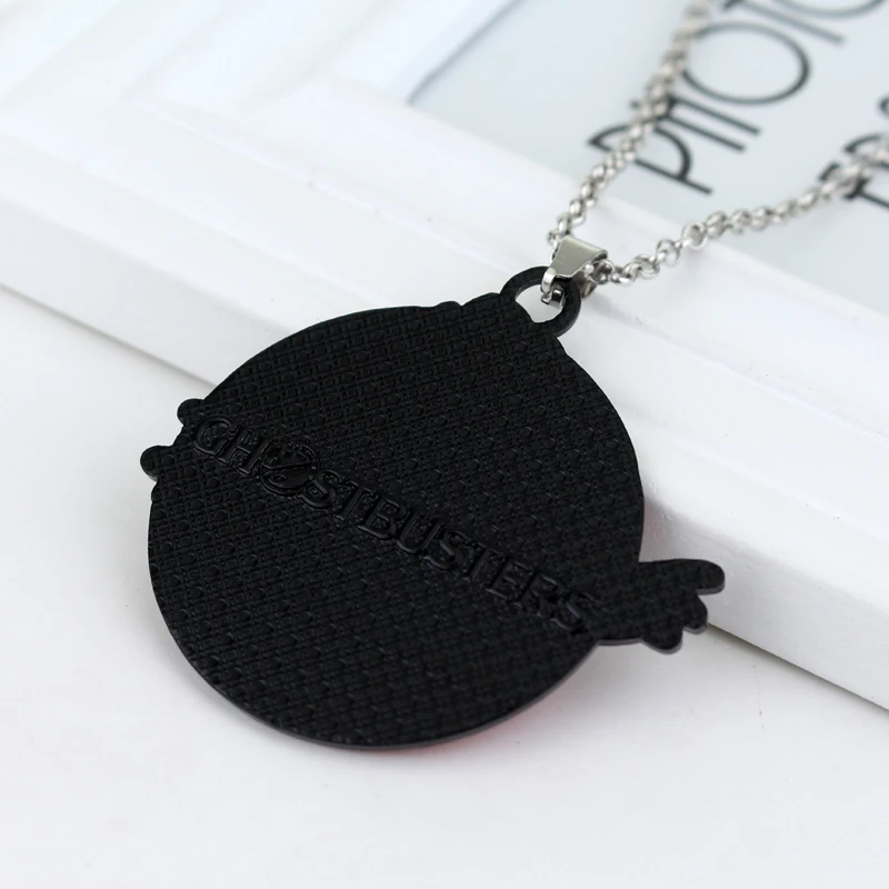 Украшения на шею из черного цвета с подвеской в виде Ghostbuster призрак ожерелья
