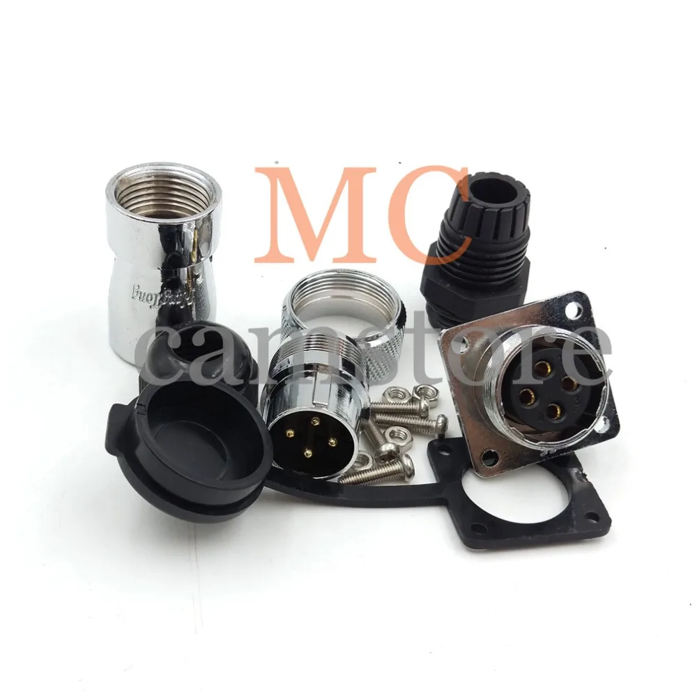 WS20 4 контактный Промышленный разъем питания автомобильный водонепроницаемый