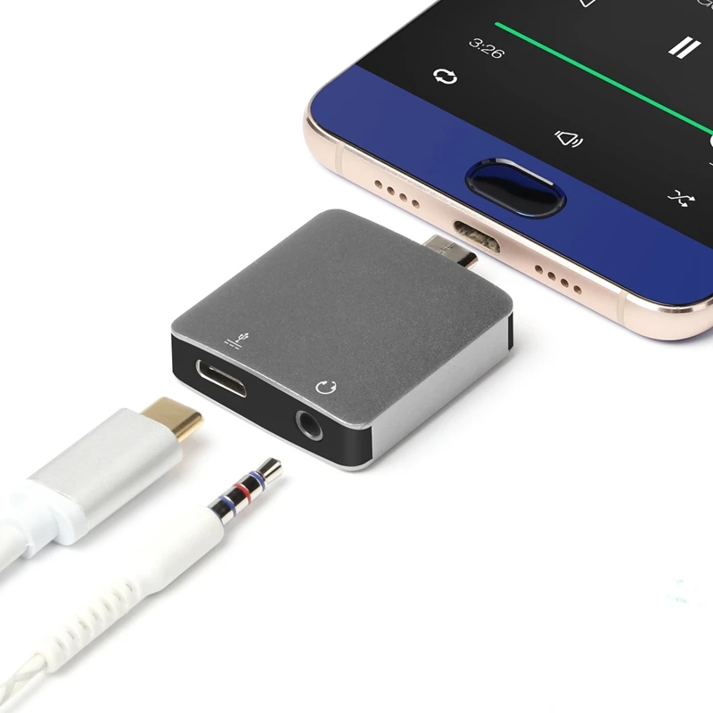 2 в 1 usb тип c до 3 5 мм аудио и Кабель адаптер зарядка + прослушивание наушников