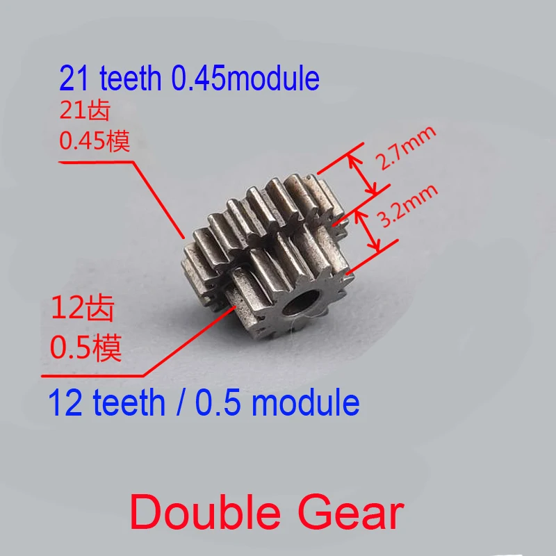 Цельнометаллические Шестерни 1 шт. модуль 0 5/12 зубьев + 45/21 зуб|tooth gear|gear geargears gears |