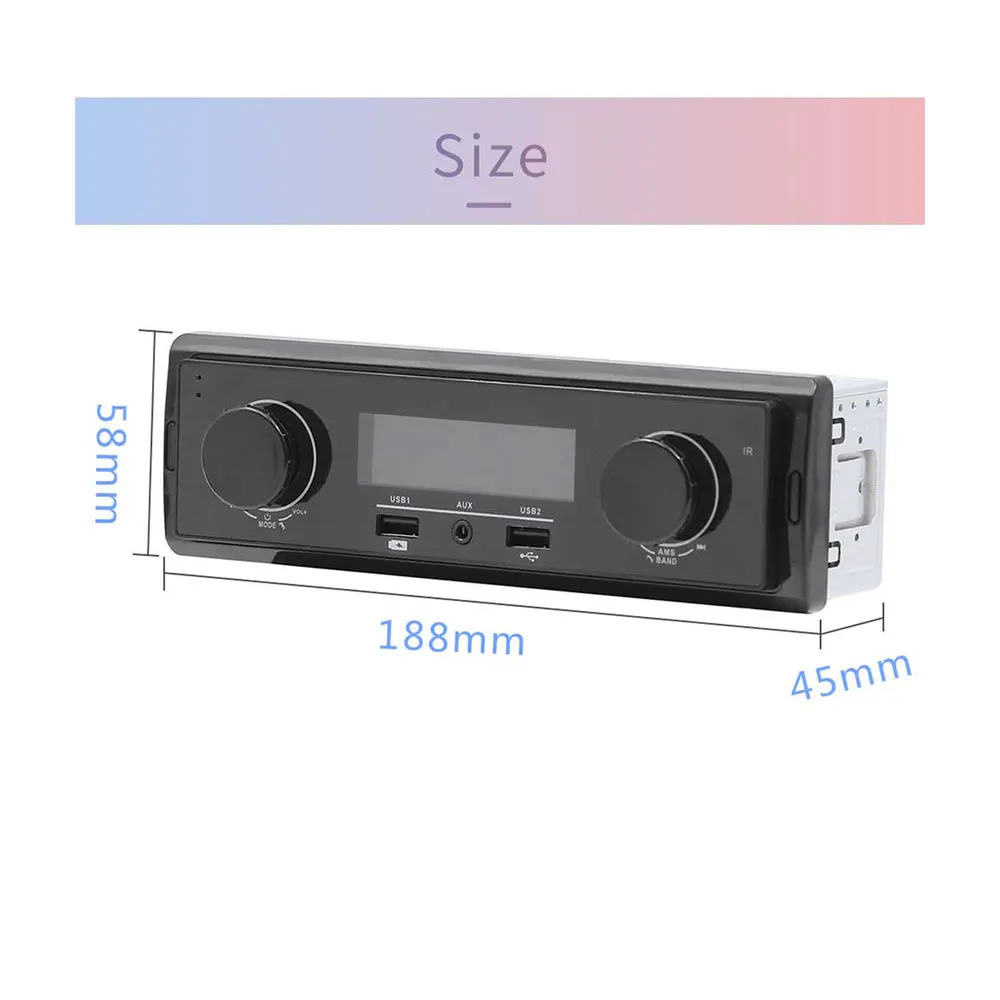 Автомобильный MP3-плеер AMPrime 1 Din fm-радио тюнер 2 5 дюймов большой светодиодный
