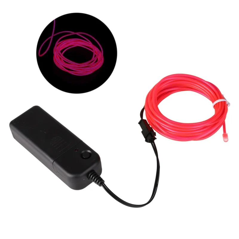 P Светящийся EL Wire Cable светодиодный неоновый светильник для рождественской танцевальной вечеринки DIY Костюмы Одежда светящийся светильник для автомобиля украшение - Испускаемый цвет: P