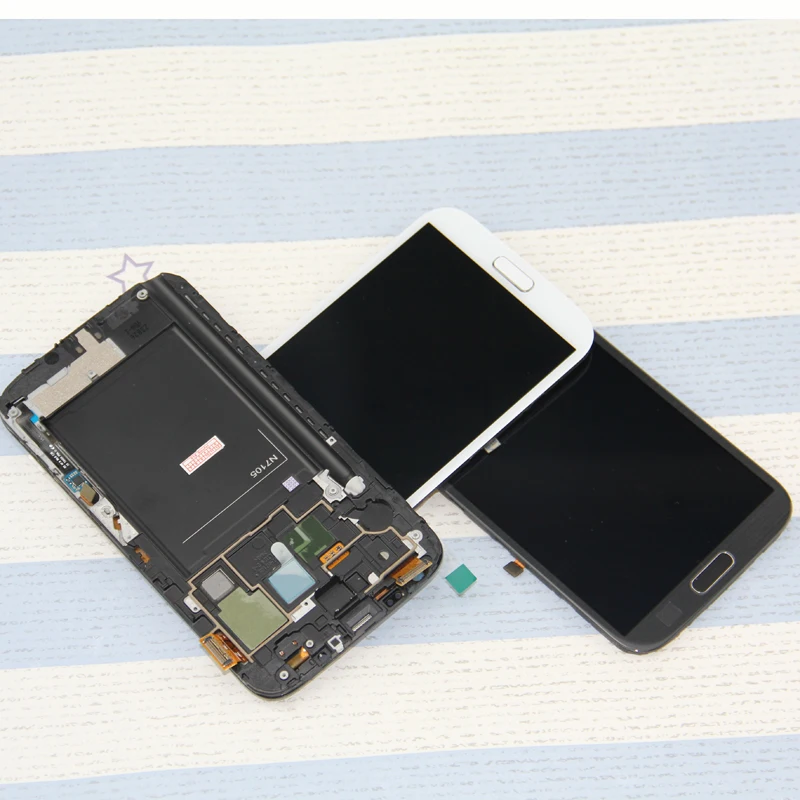 Телефон lcd s Замена для samsung Galaxy Note 2 Note2 N7105 с рамкой дисплей сенсорный экран в сборе