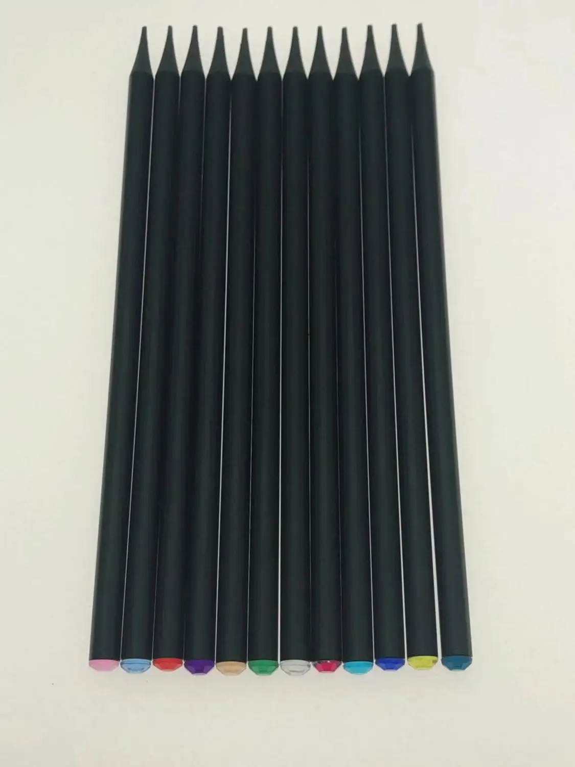 12 colors 12 шт./компл. черный карандаш цветной карандаш алмаза карандаши НВ из липы узнать офис карандаши для рисования - Цвет: 12 colors
