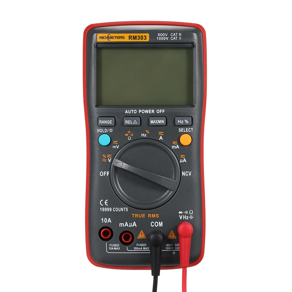 Цифровой мультиметр richmeter RM303 True-RMS 19999 отсчетов Multimetro AC/DC Напряжение Амперметр Ток Ом Транзистор тестер