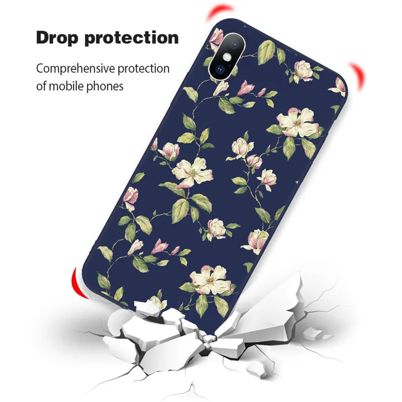 Lovebay Phone Case For iPhone 11 6 6s 7 8 Plus X XR XS 11Pro Max 5 5s Lovely Rose Flower Soft TPU Back Cover Cases |