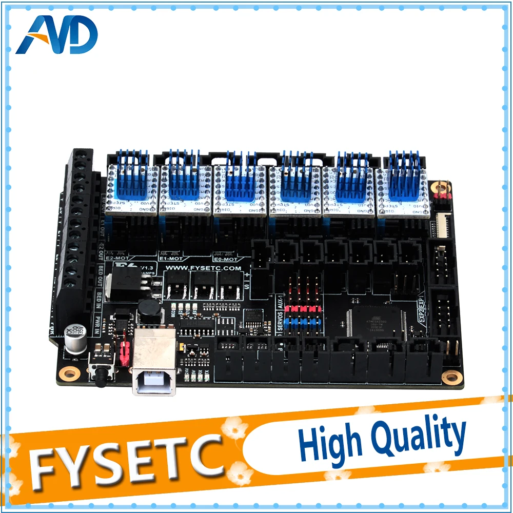 Плата все-в-одном для электроники FYSETC F6 V1.3 системная плата + 6 шт. TMC2130 V1.2