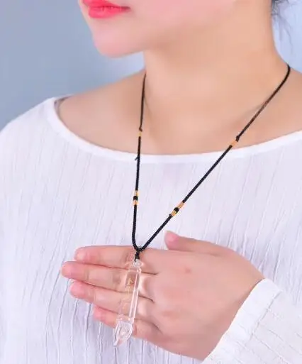 Натуральный белый кристалл Wenchang кулон в виде перьевой ручки чтобы помочь