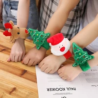 cute cartoon bracelet christmas plush toy doll christmas tree santa claus elk doll childrens holiday gift christmas decoration