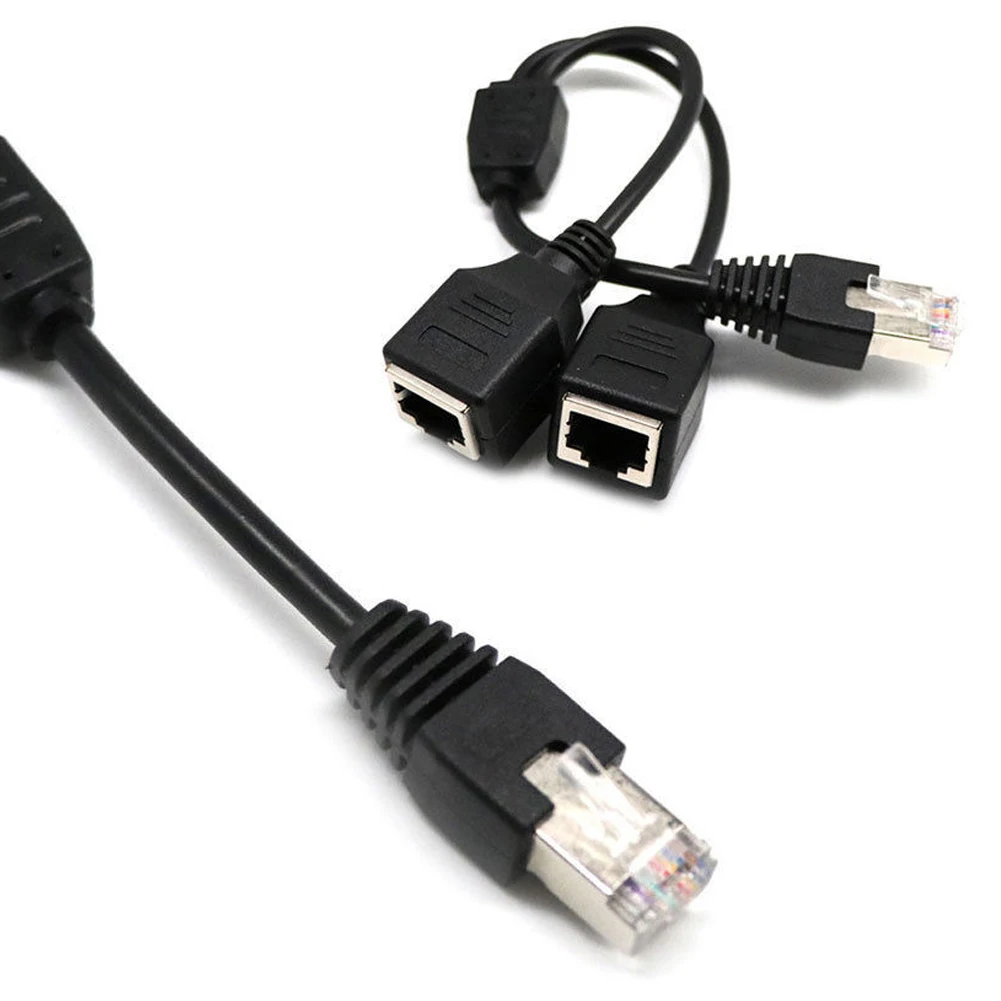 Ethernet сплиттер адаптер 0,3 м ноутбук Профессиональный Ethernet сетевой адаптер с сетевым кабелем удлинитель