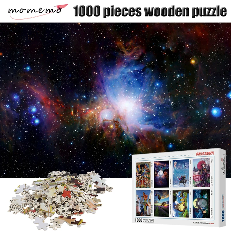 MOMEMO &quotЗвездное небо&quot головоломка 1000 деревянная развлекательная игра мозаика