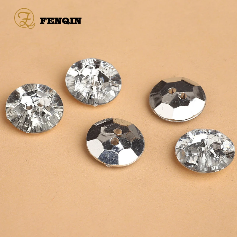 FENQIN Hot high-end simple button plastic plating round female shirt coat fashion analog diamond W06D823 | Дом и сад