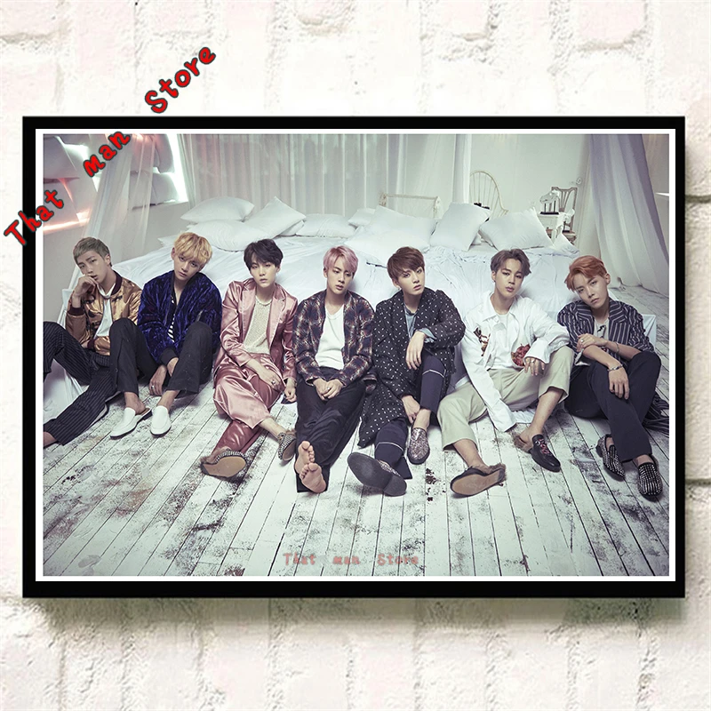 Kpop bangtan boys прозрачные наклейки на стену с изображением украшение дома высокое
