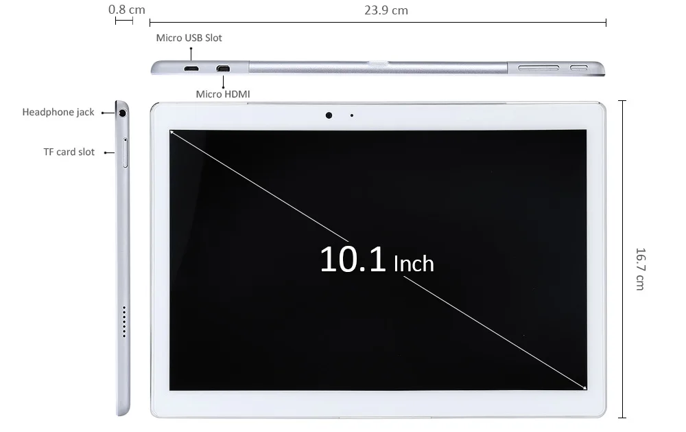 Teclast T10 10,1 дюймовый планшетный ПК Android 7,0 MTK8176 Hexa Core 1,7 ГГц 4 Гб ОЗУ 64 Гб ПЗУ датчик отпечатков пальцев двойная WiFi OTG камера