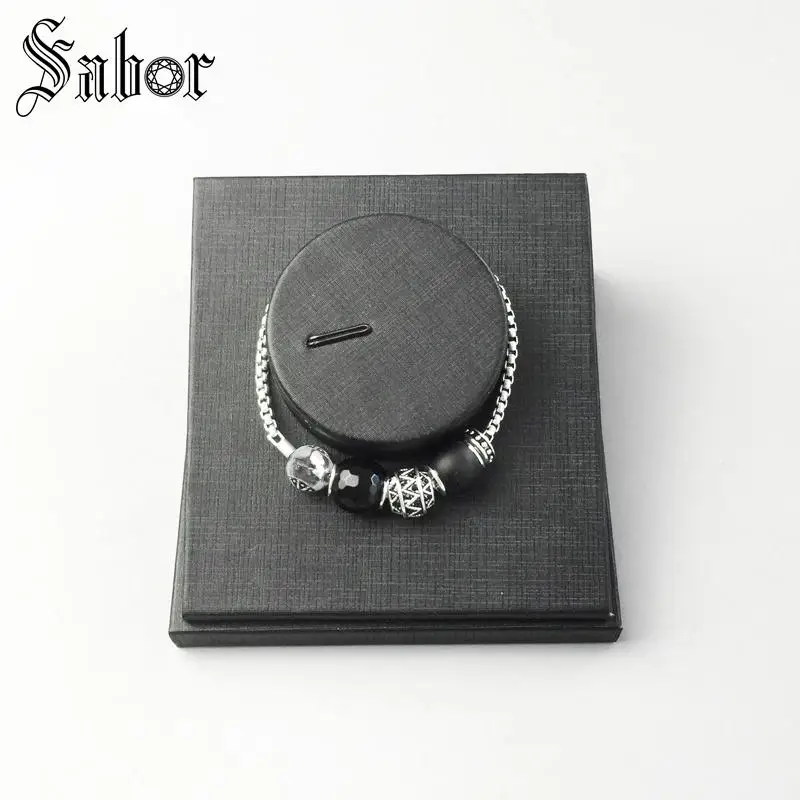 Женский браслет звеньевая цепь Черный Зигзаг K с серебряной цепочкой новинка 2020