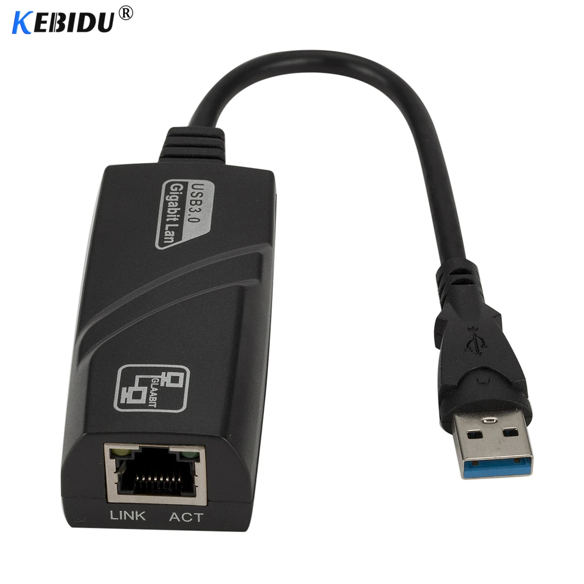 KEBIDU проводной USB 3,0 Gigabit Ethernet RJ45 LAN(10/100/1000) Мбит/с сетевой адаптер Ethernet сетевой карты для ПК Windows 7/8/XP
