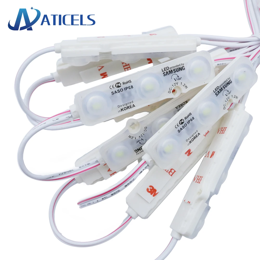 50 шт. DC 12V Светодиодный модуль освещения SMD 5730 3 светодиодный s IP68