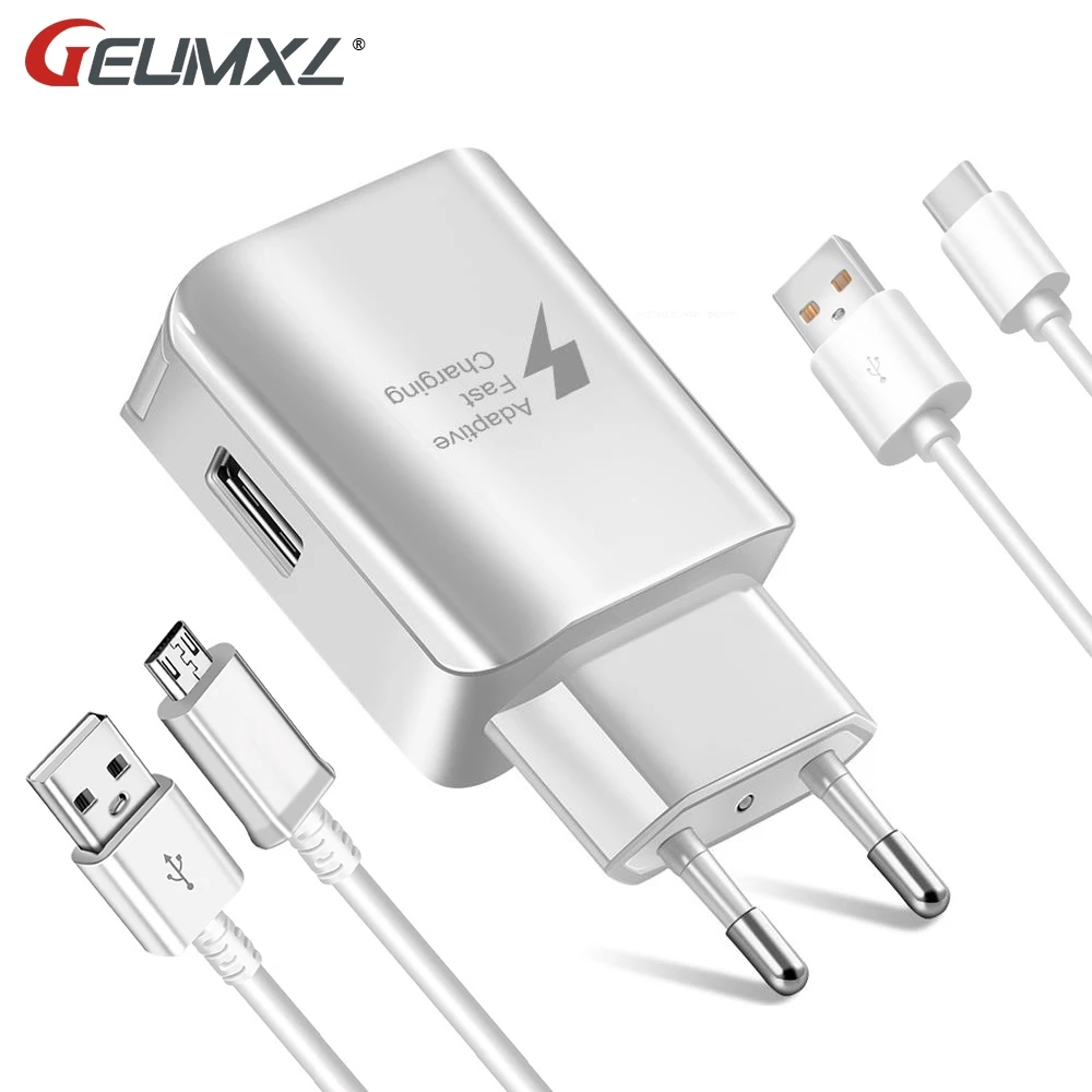 GEUMXL 9 В 1 67 а USB адаптивный адаптер для быстрой зарядки оригинальный кабель Micro/TYPE C