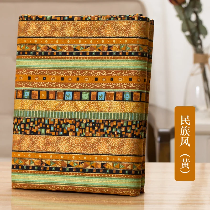 100x150см африканский стиль хлопково-леняная ткань винтажного дизайна для ручного шитья лоскутных изделий для сумок, платьев и одежды.