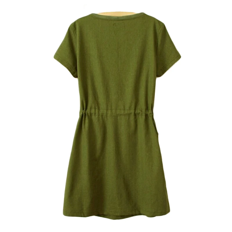 Платье большого размера летнее стильное женское повседневное с коротким рукавом
