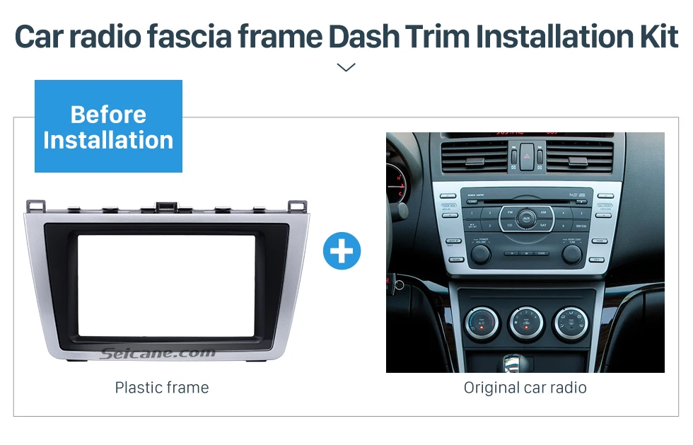 Seicane 2 DIN Автомобильная Радио панель для 2009-2013 Mazda 6 DVD стерео установка панель отделка Авто тире крепление плеер Модифицированная рамка