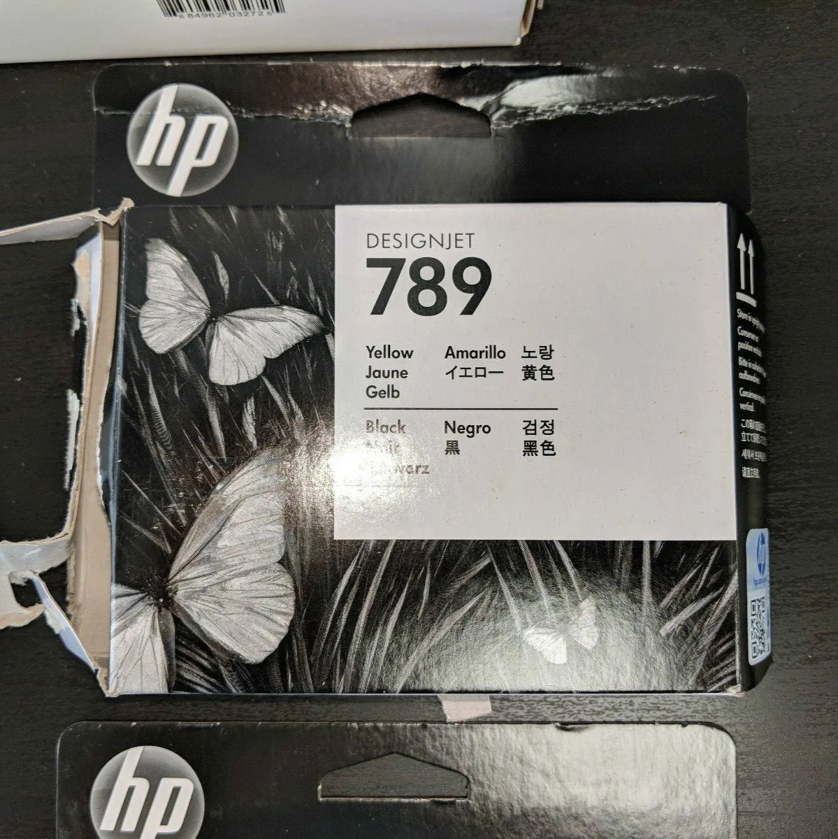 Оригинальная и неиспользованная черно Желтая печатающая головка CH612A для серии HP