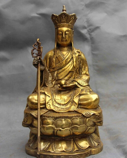 Китайский буддизм медный бронзовая позолота дзизо Рохан буддийские монах статуя