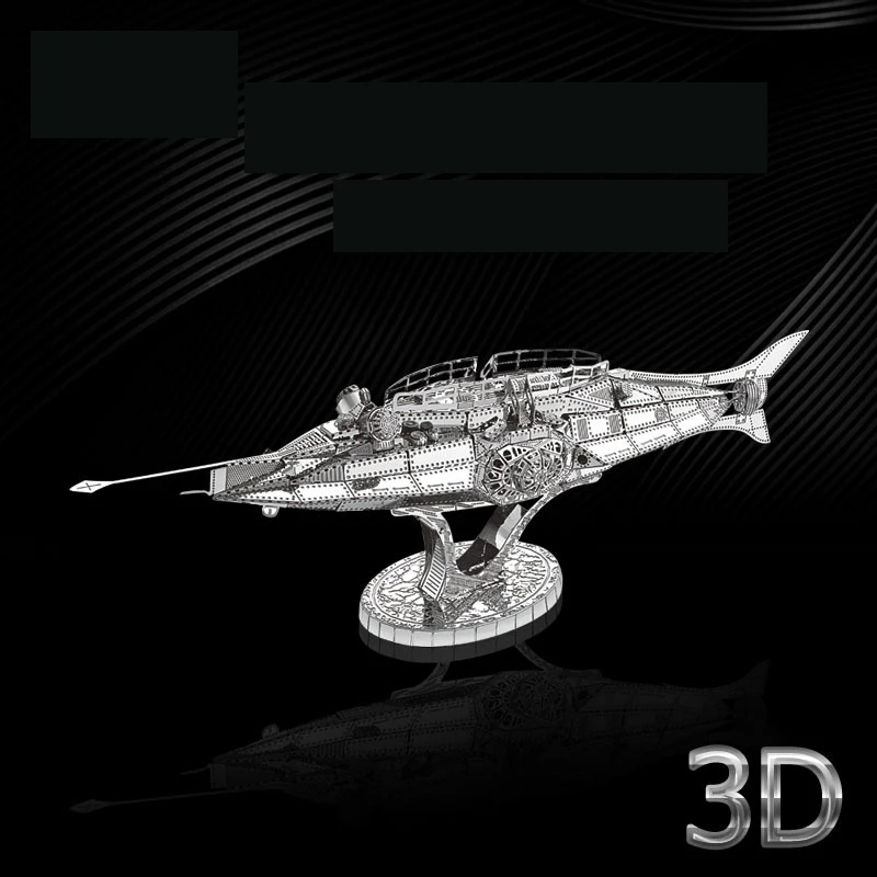 Nautilus подводной лодки 3D металлическая смонтированная имитационная модель