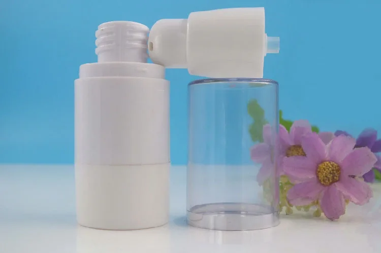 Пластиковая белая безвоздушная бутылка для сыворотки/лосьона/эмульсии/жидкой