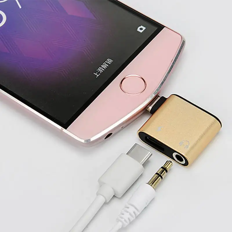 USB Type-C To 3.5mm Audio Jack AUX Earphone two-way Straight Angle Converter Adapter Mobile Phone Music Accessories | Электроника