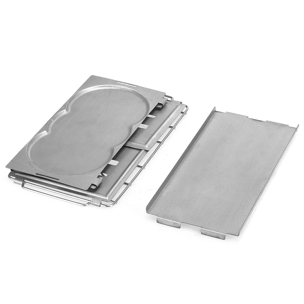 Портативная Складная туристическая деревянная плита из нержавеющей стали