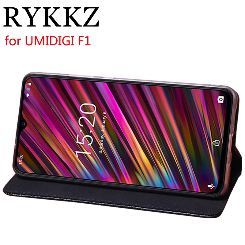 RYKKZ Роскошный кожаный чехол с откидной крышкой для UMIDIGI F1 6 3 ''мобильный