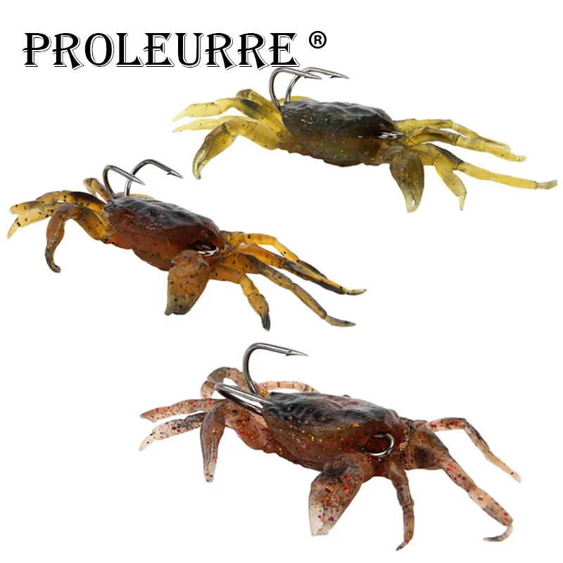 Proleurre 1 шт. искусственная приманка 3D разных цветов с крючком рыболовные приманки