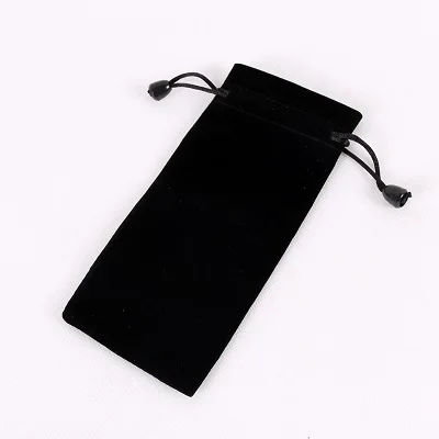 black 50 шт./лот Jewelry браслет Цепочки и ожерелья ручка очки упаковки бархат Drawstring сумка бархат подарочные мешочки принять заказ логотипа - Цвет: black