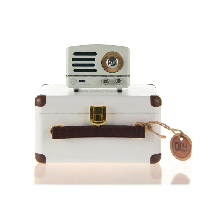 Белый Mao king Little Prince OTR динамик FM радио чистый белый Мини Bluetooth беспроводной музыкальный металлический плейер MW-2 подарок для девочки - Цвет: Белый