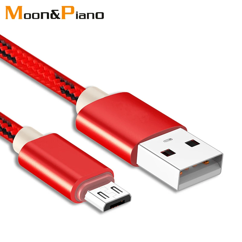Micro USB кабель 1 м 2 а нейлоновый для быстрой зарядки и передачи данных Android