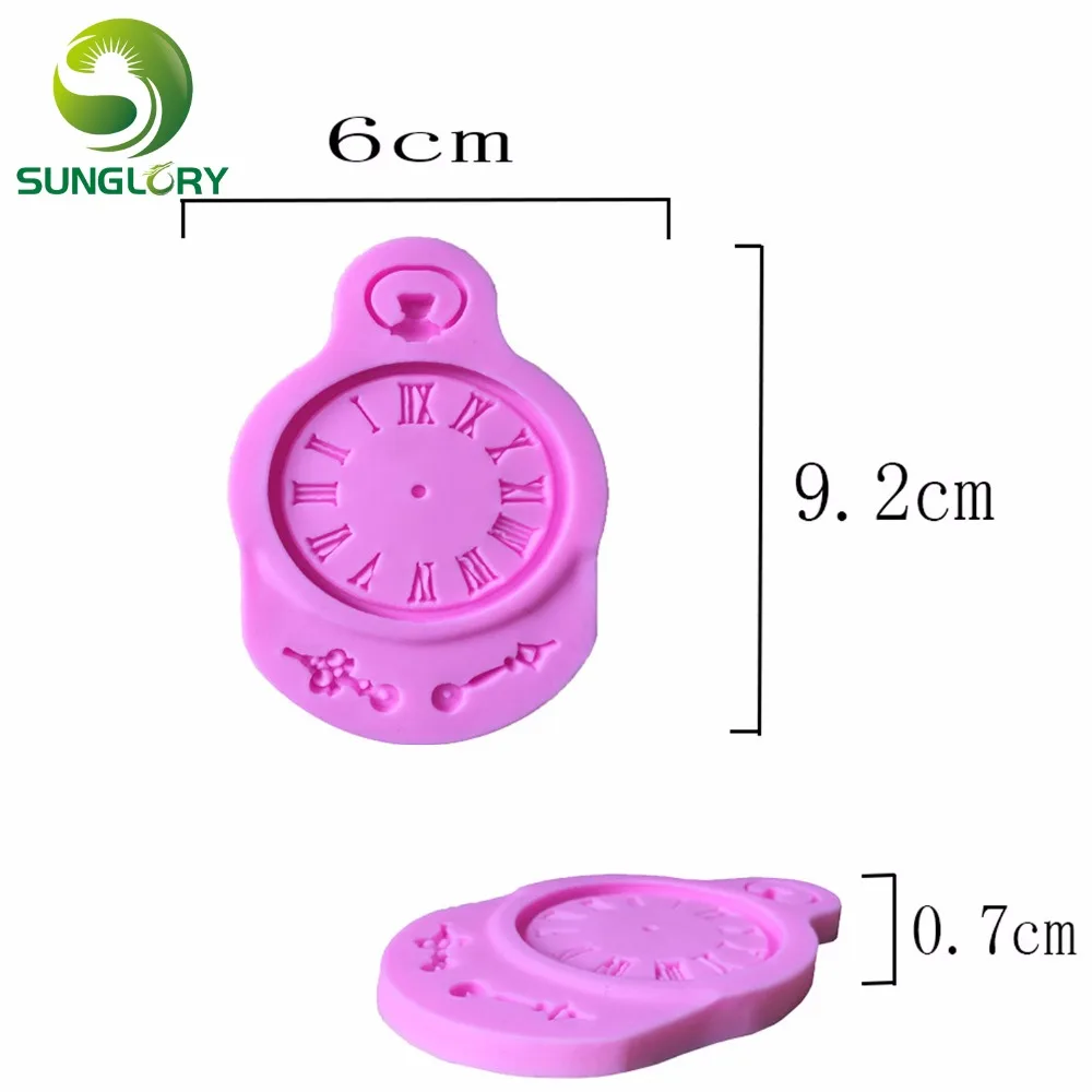 Помадка 3D часы силиконовая форма DIY Кондитерские карманные Формы для кексов